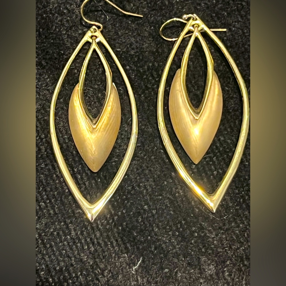 Alexis Bittar gold orbit drop earrings